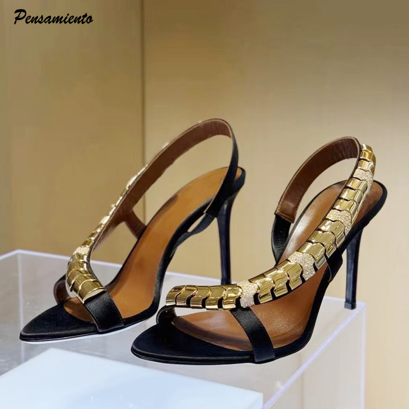 Summer Clothing Collection - Sandali da donna gladiatore in raso