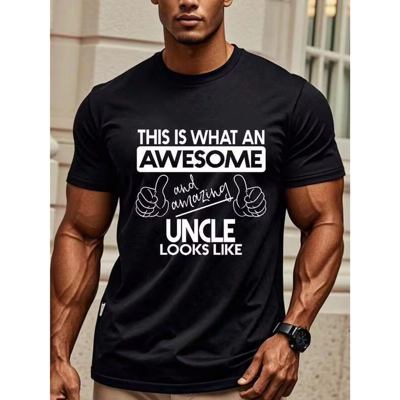 Summer Clothing Outfit Ideas - T-shirt Grafica 'Ottimo Zio' - 'QUESTO