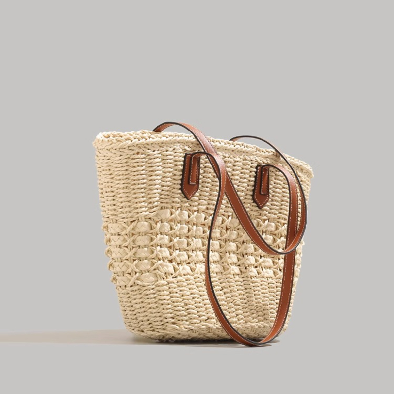 Beach Bag Straw - Borsa da spiaggia pieghevole extra large