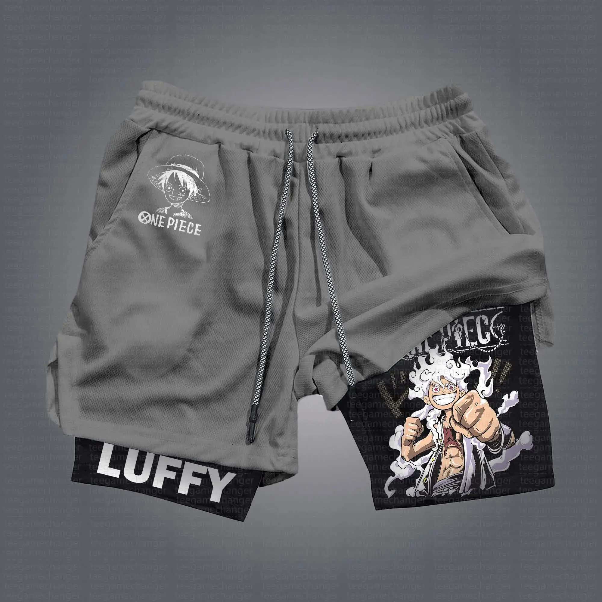 Summer Clothing Layering - 2025 One Piece Rufy Anime Pantaloncini
