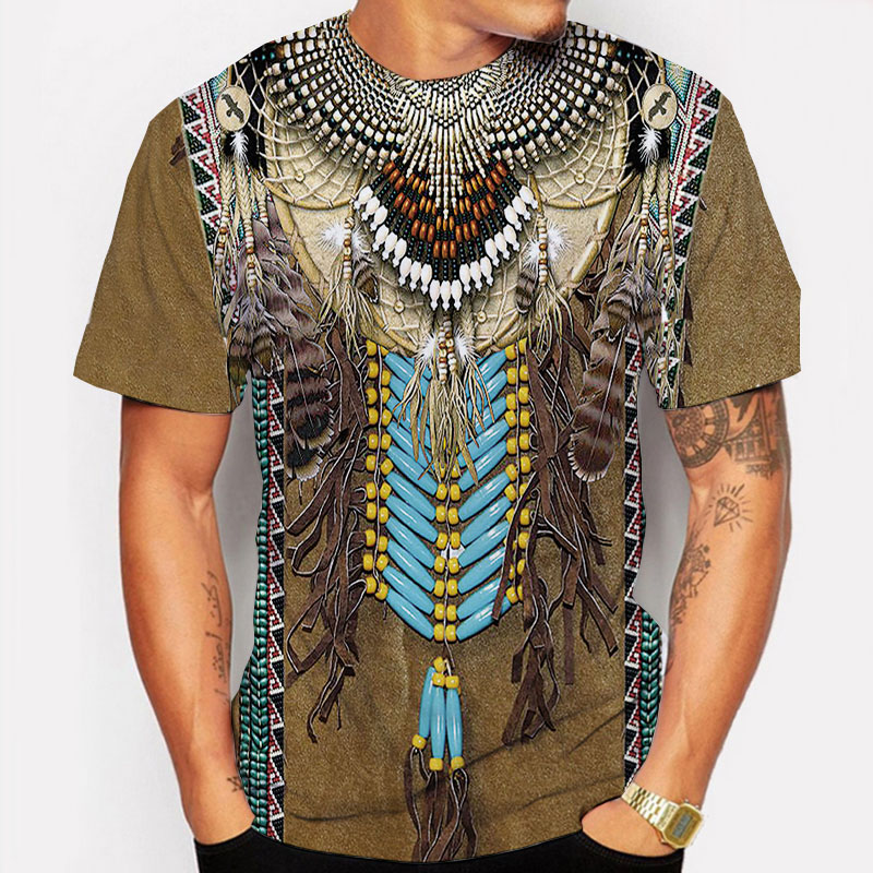 Indian Summer Vintage Clothing - T-shirt indiane stile etnico stampa 3D
