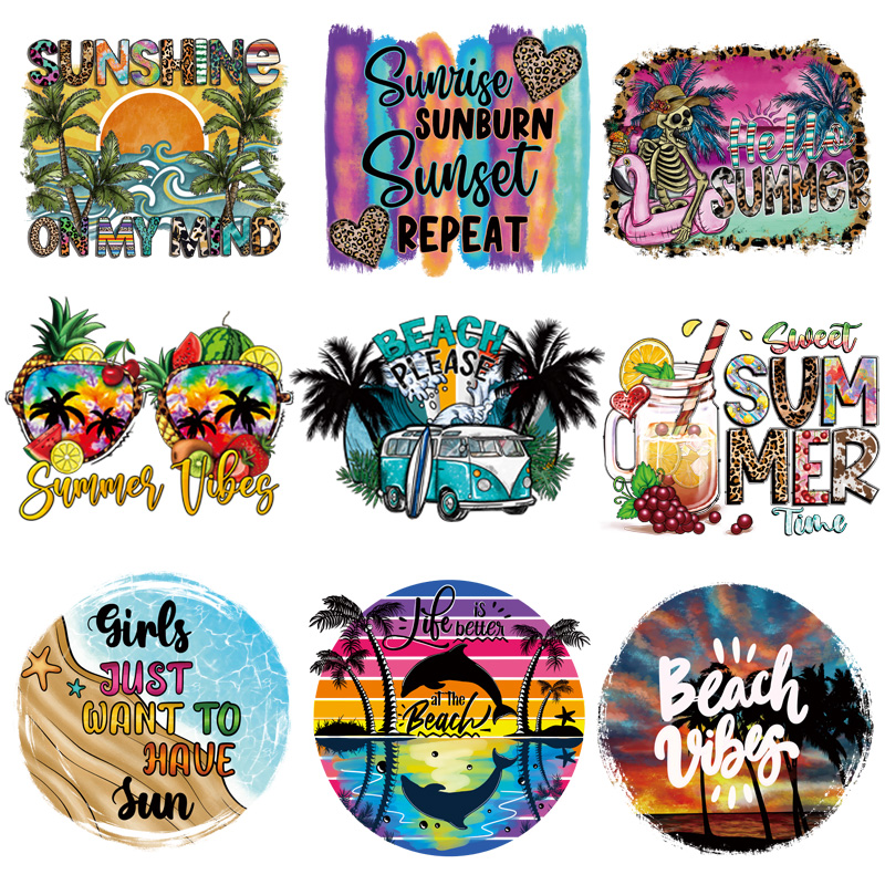 Summer Clothing Vibes - Summer Vibes Ferro sulle toppe Trasferimento