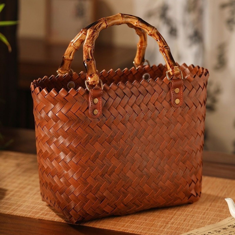 Beach Bag Straw - Borsa Artigianale Pura Fatta a Mano,
