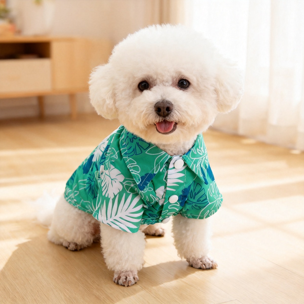 Summer Dog Clothing - Maglietta a Fiori per Gatti, Leggera