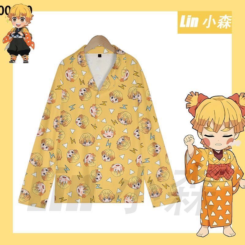 Summer Clothing Teens - Pigiama Estivo Carino Demon Slayer Zenitsu
