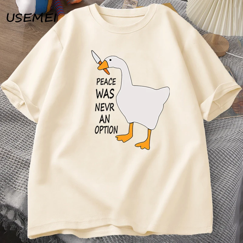 Summer Clothing Options - T-shirt Goose Peace Was Never An