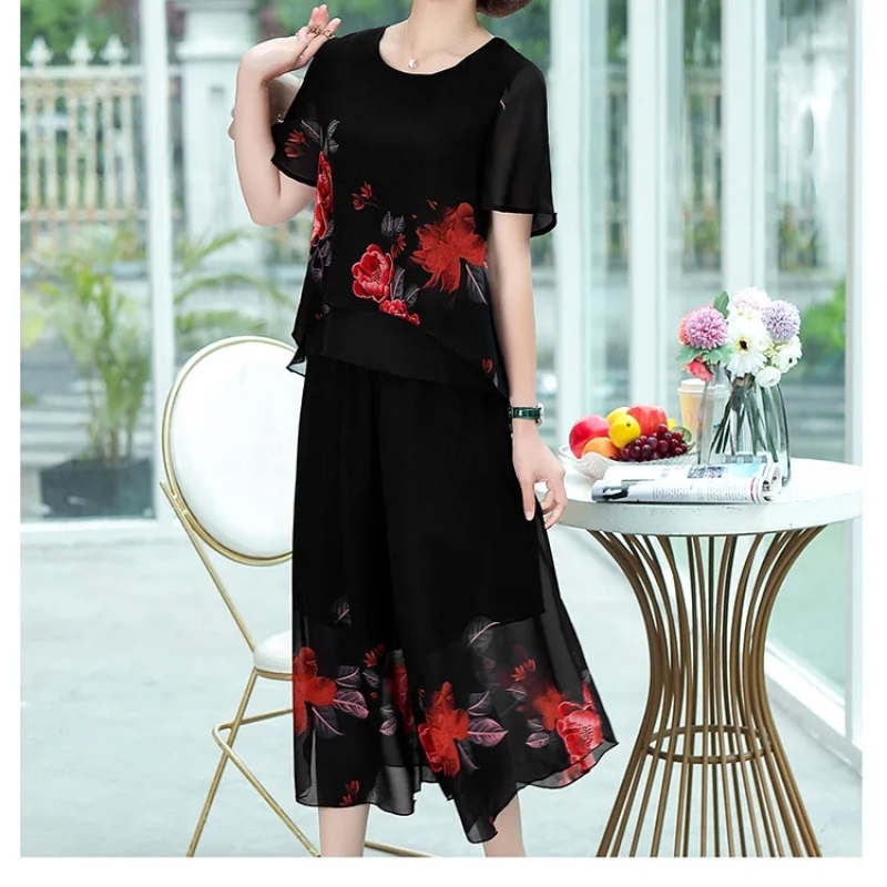 Elegante moda stampa floreale  - Summer Clothing For 60 Year Old Woman recensione e prezzo