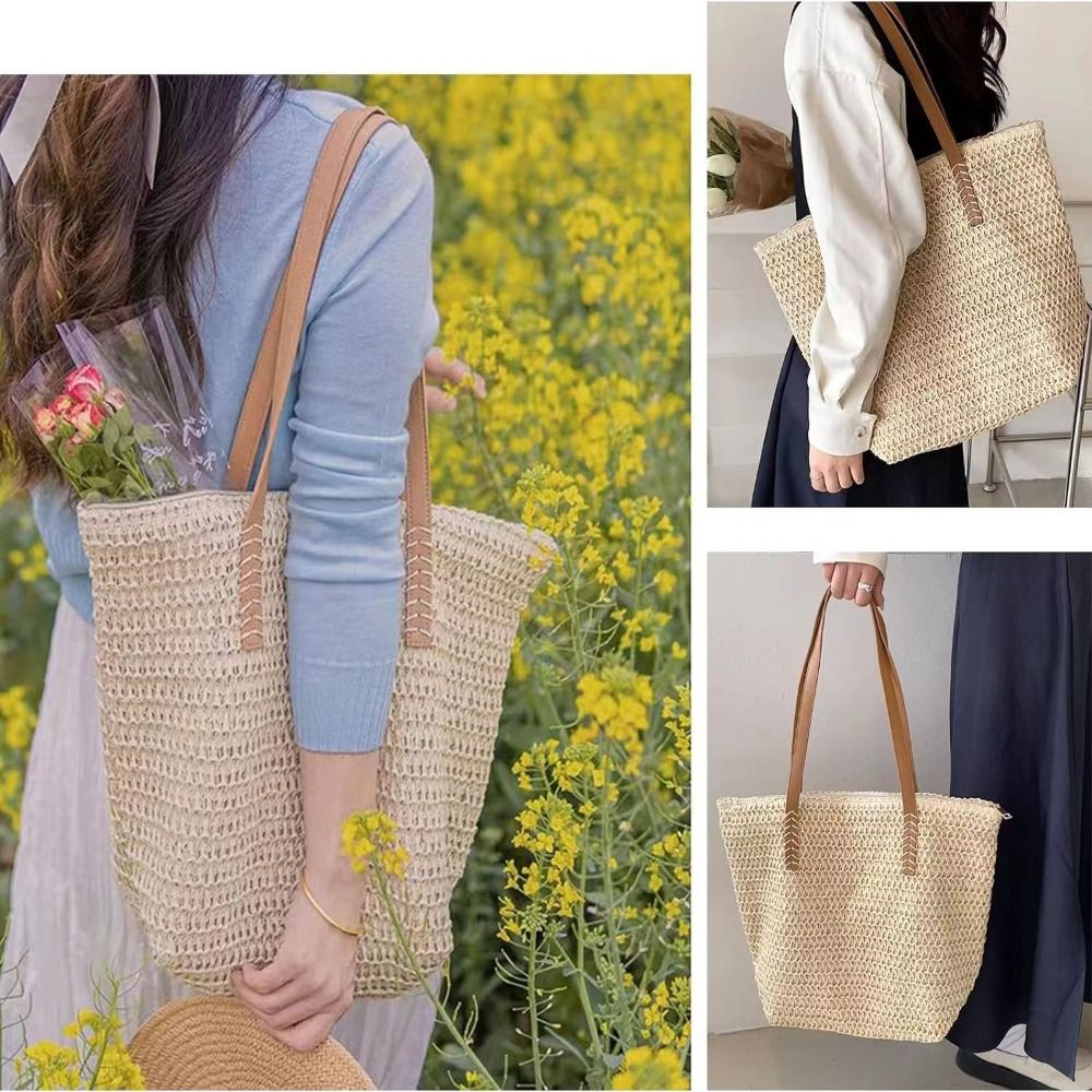 Borsa Tote in Paglia Intreccia - Beach Bag Straw recensione e prezzo