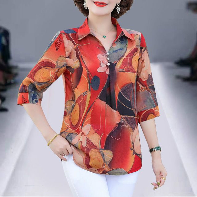 Camicia estiva stampata florea - Summer Clothing For 60 Year Old Woman recensione e prezzo