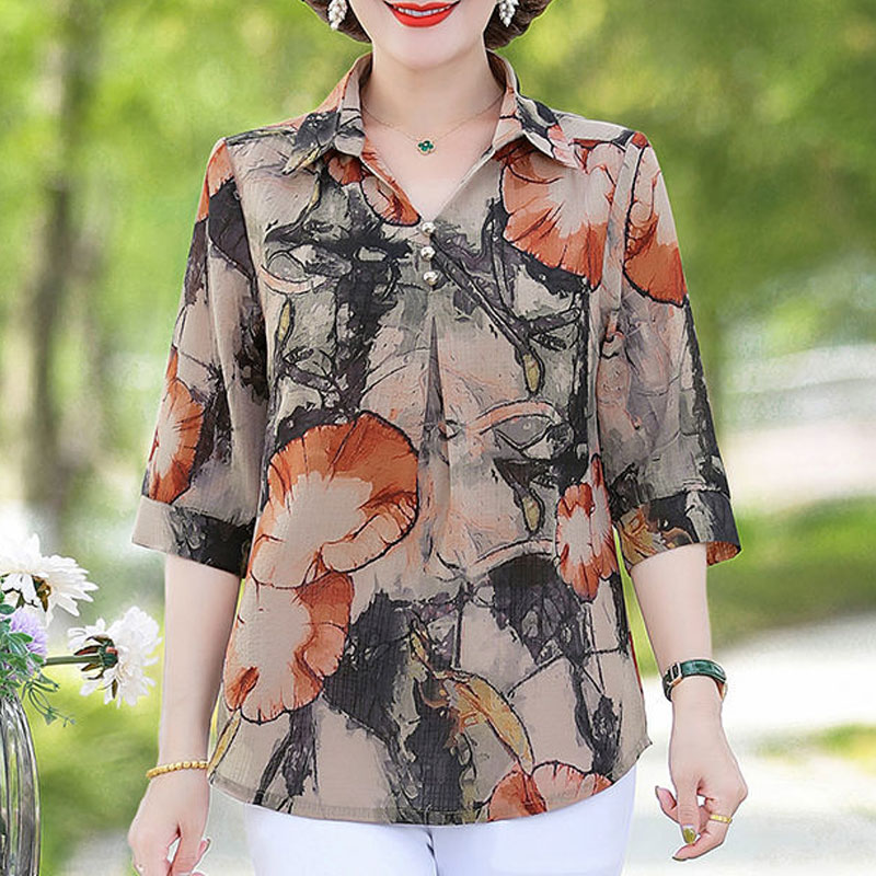 Camicia estiva stampata florea - Summer Clothing For 60 Year Old Woman recensione e prezzo