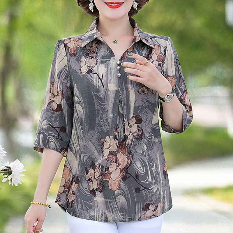Camicia estiva stampata florea - Summer Clothing For 60 Year Old Woman recensione e prezzo