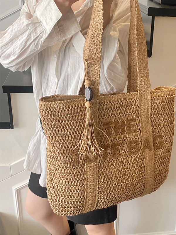 Borsa Tote Grande in Paglia In - Beach Bag Straw recensione e prezzo