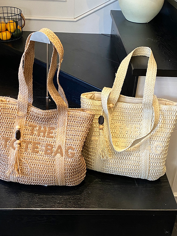 Borsa Tote Grande in Paglia In - Beach Bag Straw recensione e prezzo