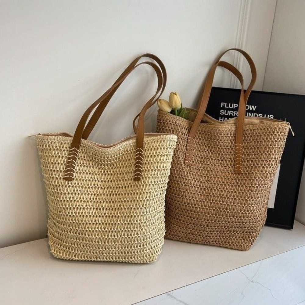 Borsa Tote in Paglia Intreccia - Beach Bag Straw recensione e prezzo