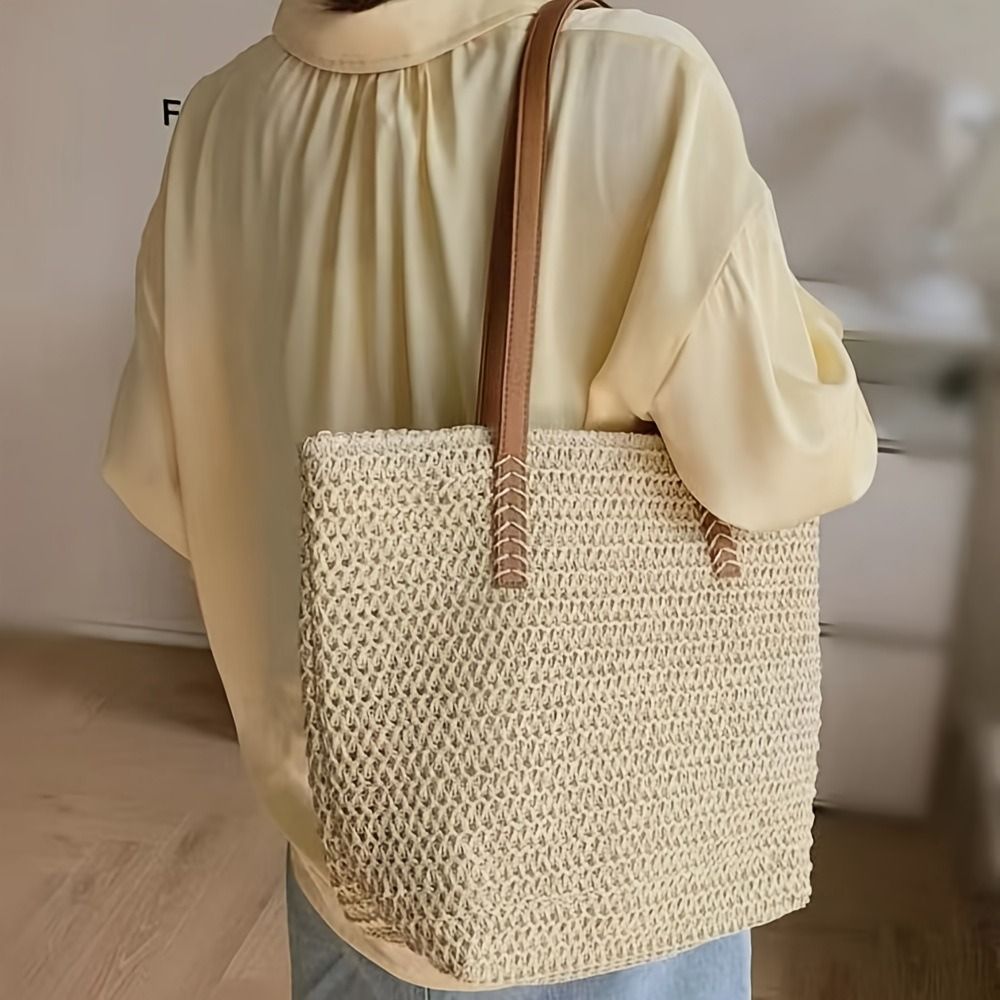 Borsa Tote in Paglia Intreccia - Beach Bag Straw recensione e prezzo