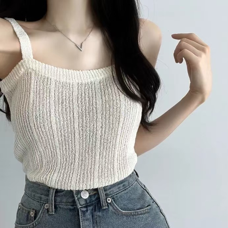 Top a canotta lavorato a magli - Summer Clothing Teens recensione e prezzo